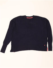 JOULES Womens Oversized Crew Neck Jumper Sweater UK 12 Medium Navy Blue