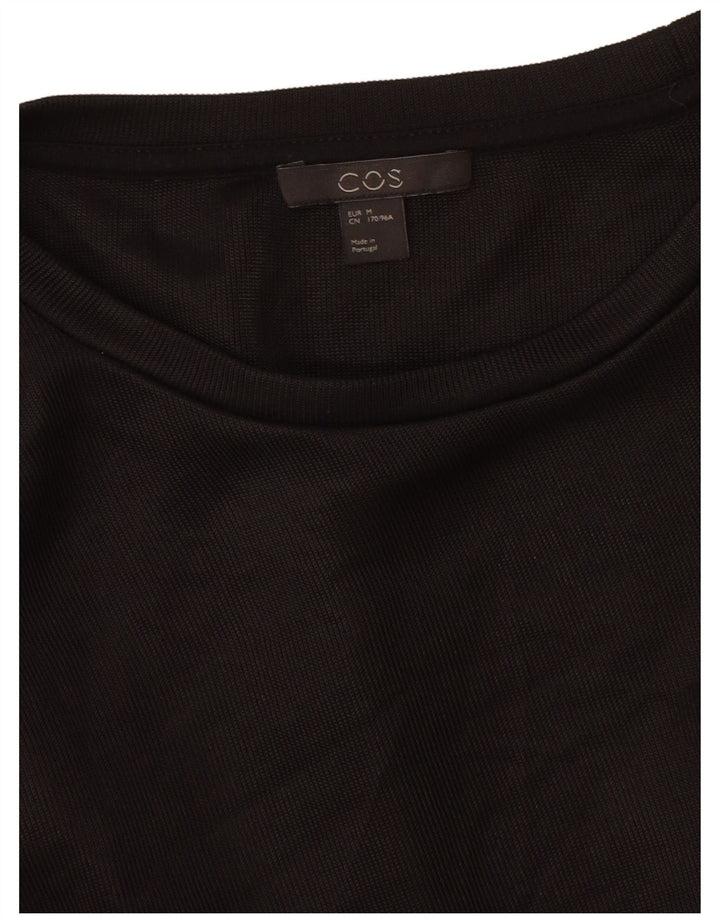Cos Womens Oversized T-Shirt Top UK 14 Medium Black Viscose