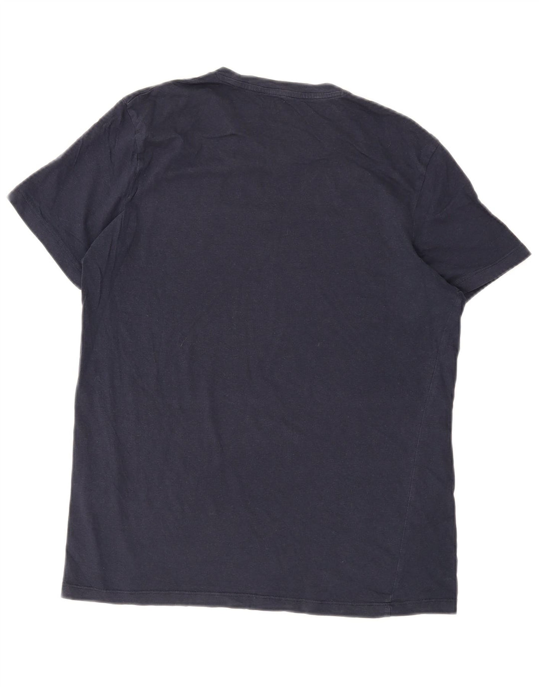 JACK & JONES Mens T-Shirt Top Large Navy Blue Cotton