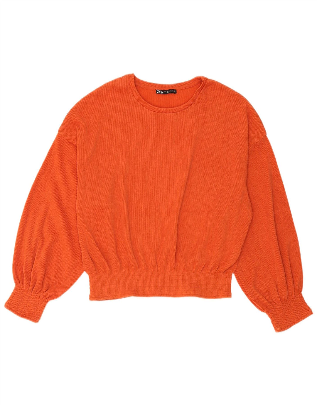 Zara Womens Oversized Blouse Top UK 10 Small Orange Polyester