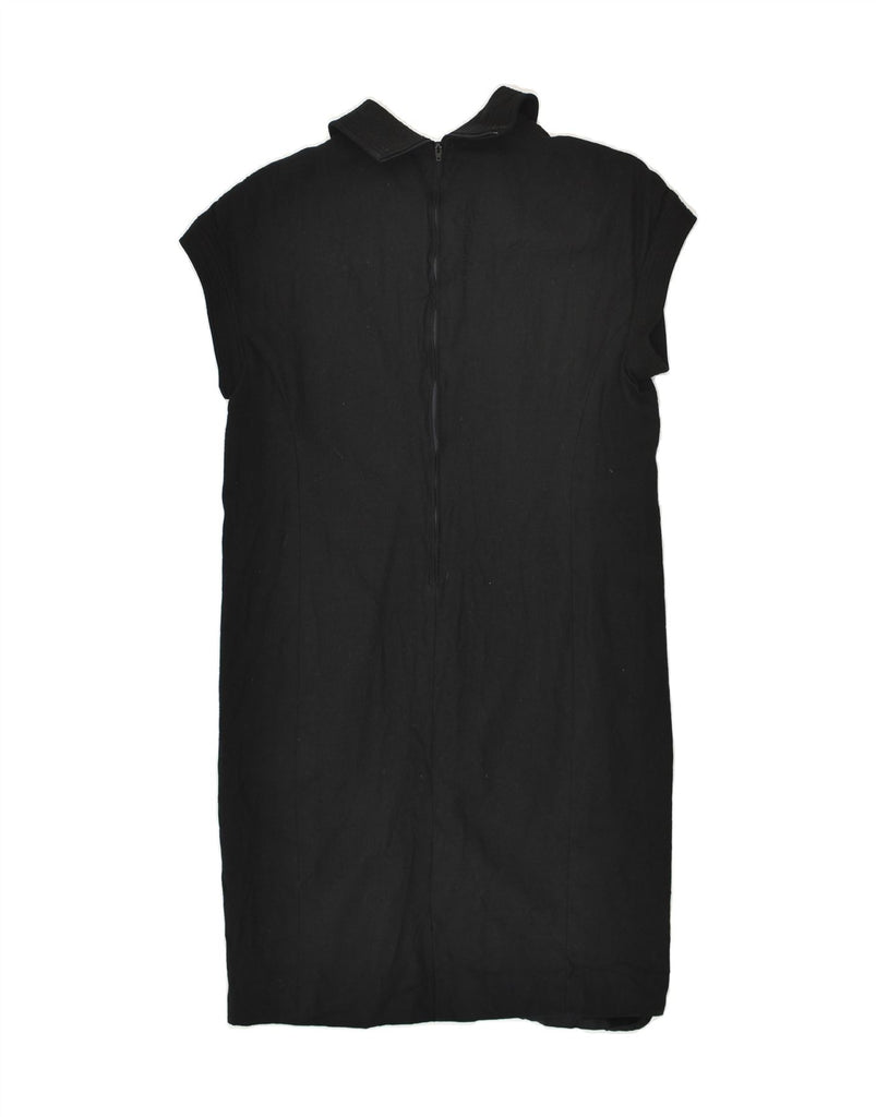 GENNY Womens Sleeveless Basic Dress UK 14 Large Black Wool | Vintage Genny | Thrift | Second-Hand Genny | Used Clothing | Messina Hembry 