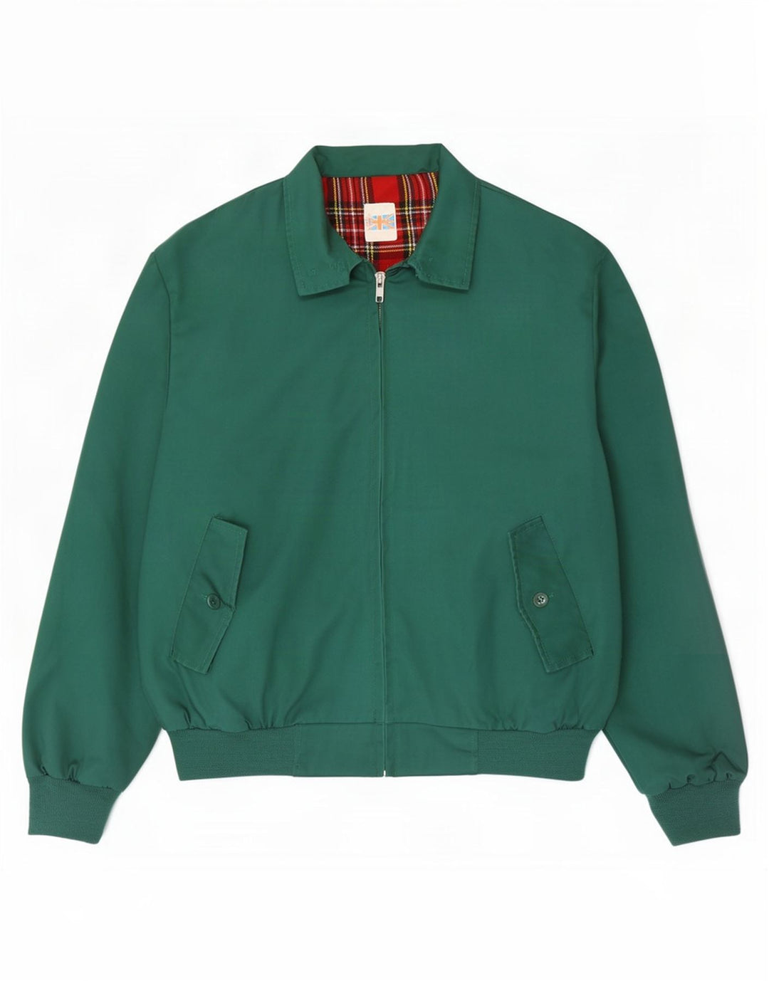 Vintage Mens Bomber Jacket UK 40 Large Green Polyester