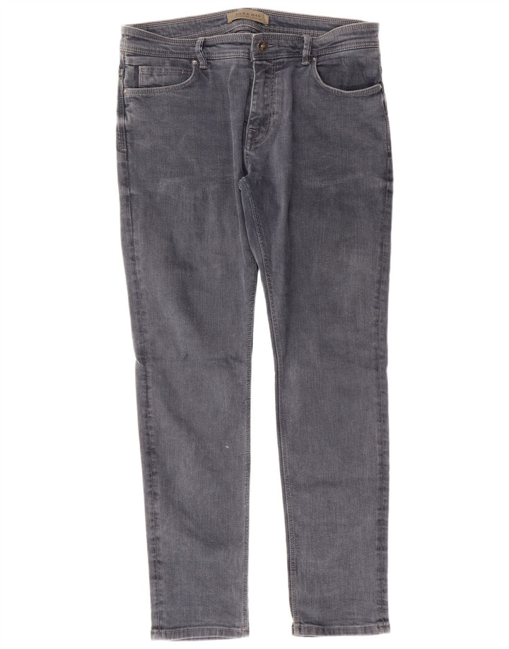 ZARA Mens Slim Jeans EU 44 Large W34 L30 Blue Cotton