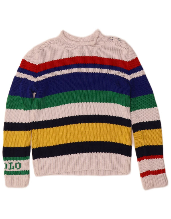Polo Ralph Lauren Boys Turtle Neck Jumper Sweater 6-7 Years Small Multicolo