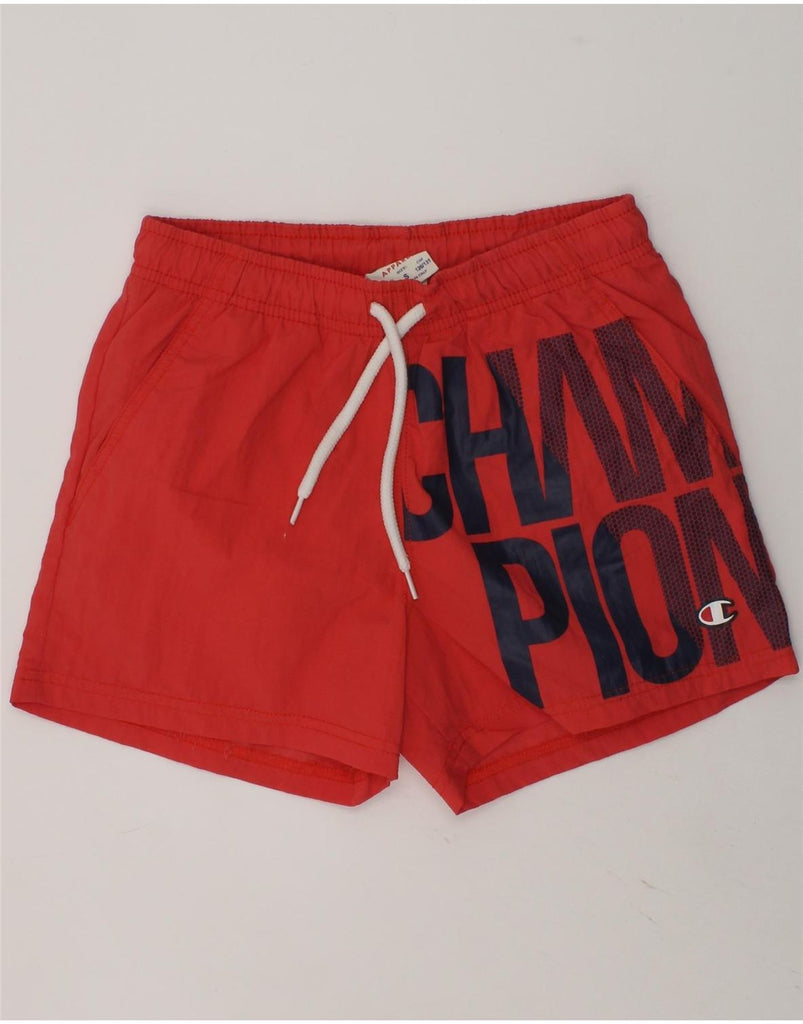 CHAMPION Boys Graphic Sport Shorts 7-8 Years Small  Red | Vintage Champion | Thrift | Second-Hand Champion | Used Clothing | Messina Hembry 