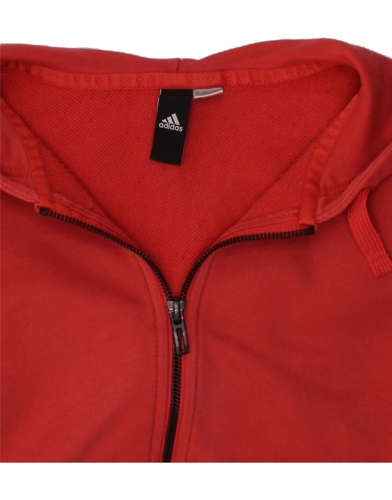 ADIDAS Girls Graphic Zip Hoodie Sweater 13-14 Years Orange Vintage Adidas and Second-Hand Adidas from Messina Hembry 