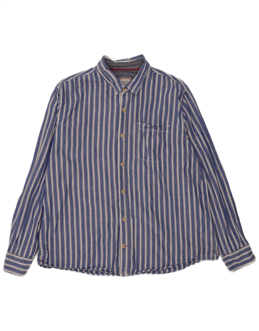 Fat Face Mens Shirt 2XL Blue Striped Cotton