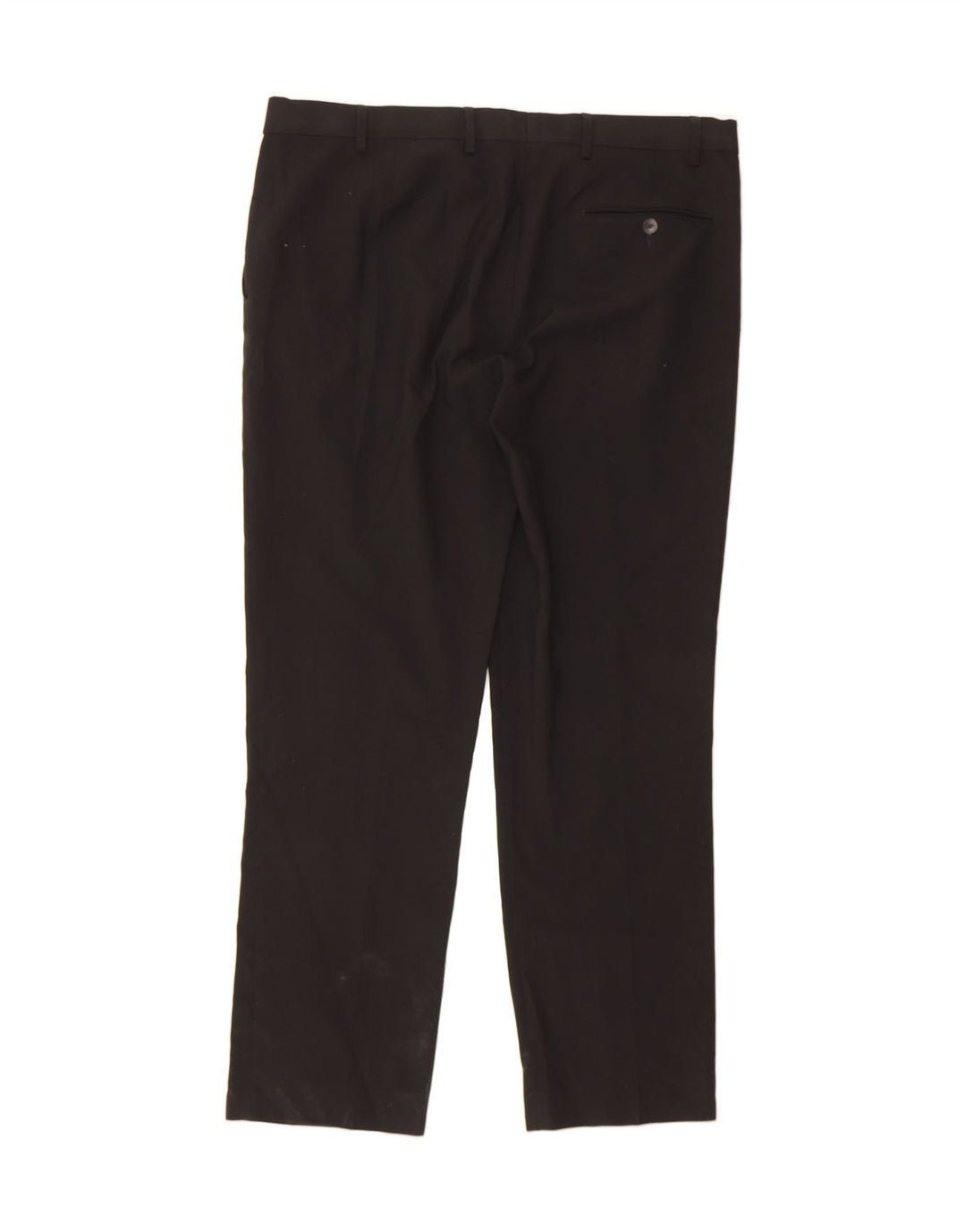 MARKS & SPENCER Mens Straight Suit Trousers W38 L31 Black Polyester Vintage Marks & Spencer and Second-Hand Marks & Spencer from Messina Hembry 