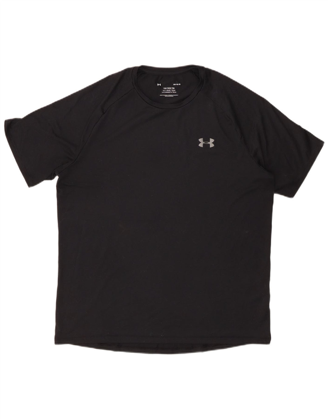 Under Armour Mens T-Shirt Top Large Black Polyester