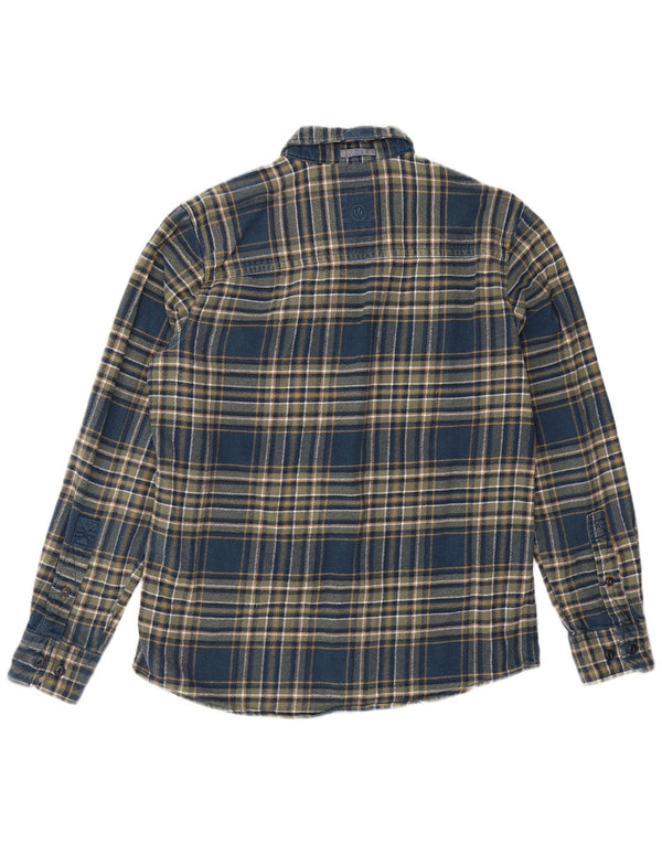 Fat Face Mens Flannel Shirt Medium Blue Check Cotton