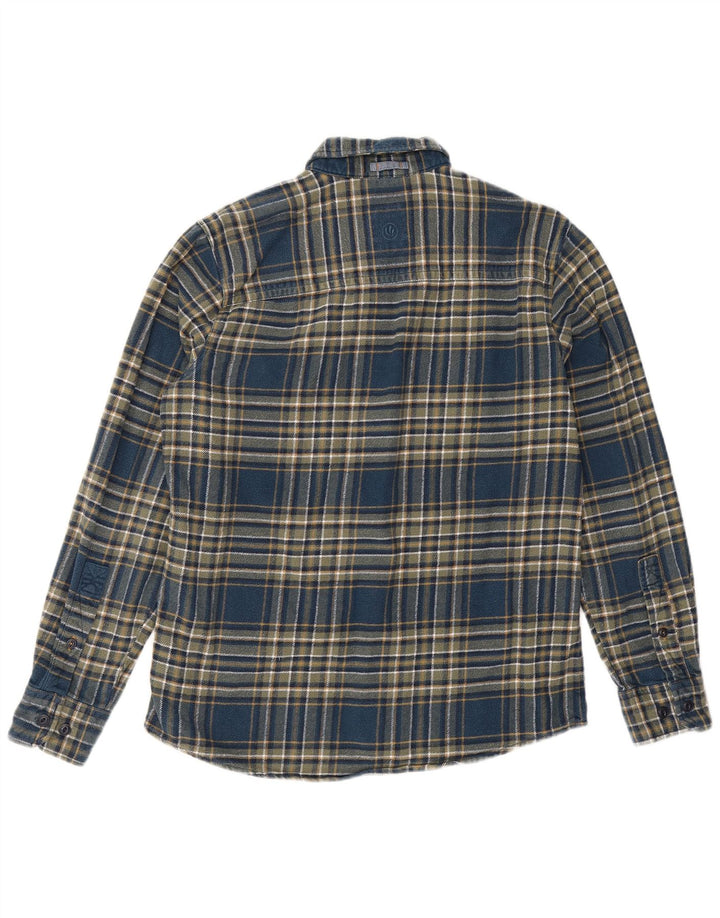 Fat Face Mens Flannel Shirt Medium Blue Check Cotton