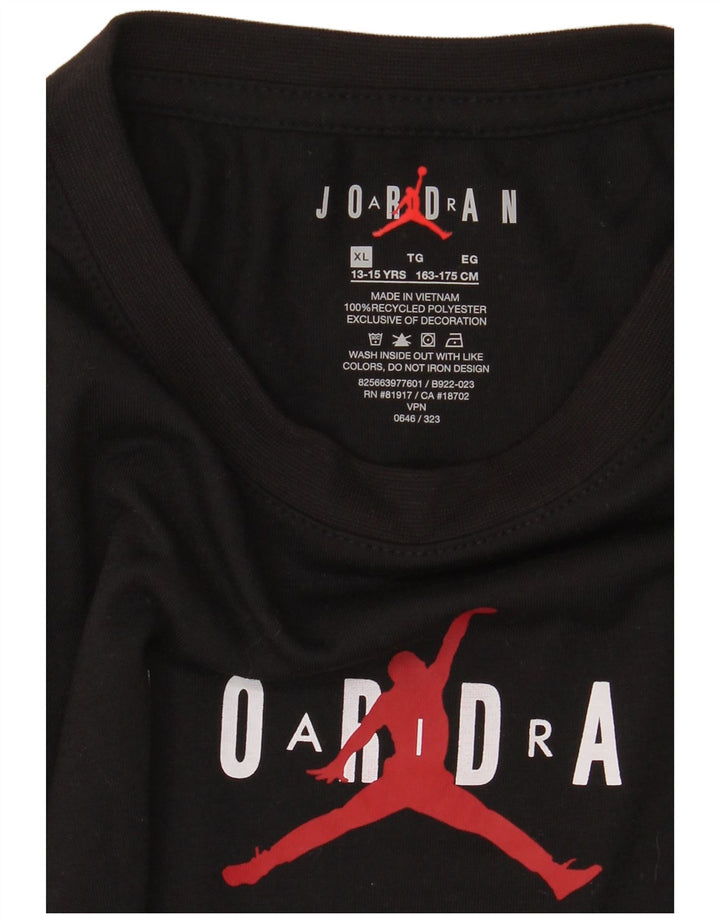 Jordan Boys Graphic T-Shirt Top 13-14 Years XL Black Polyester