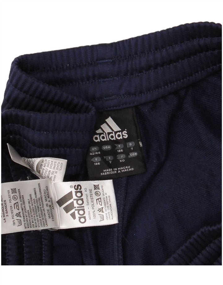 ADIDAS Mens Tracksuit Trousers UK 42/44 Large  Navy Blue Polyester