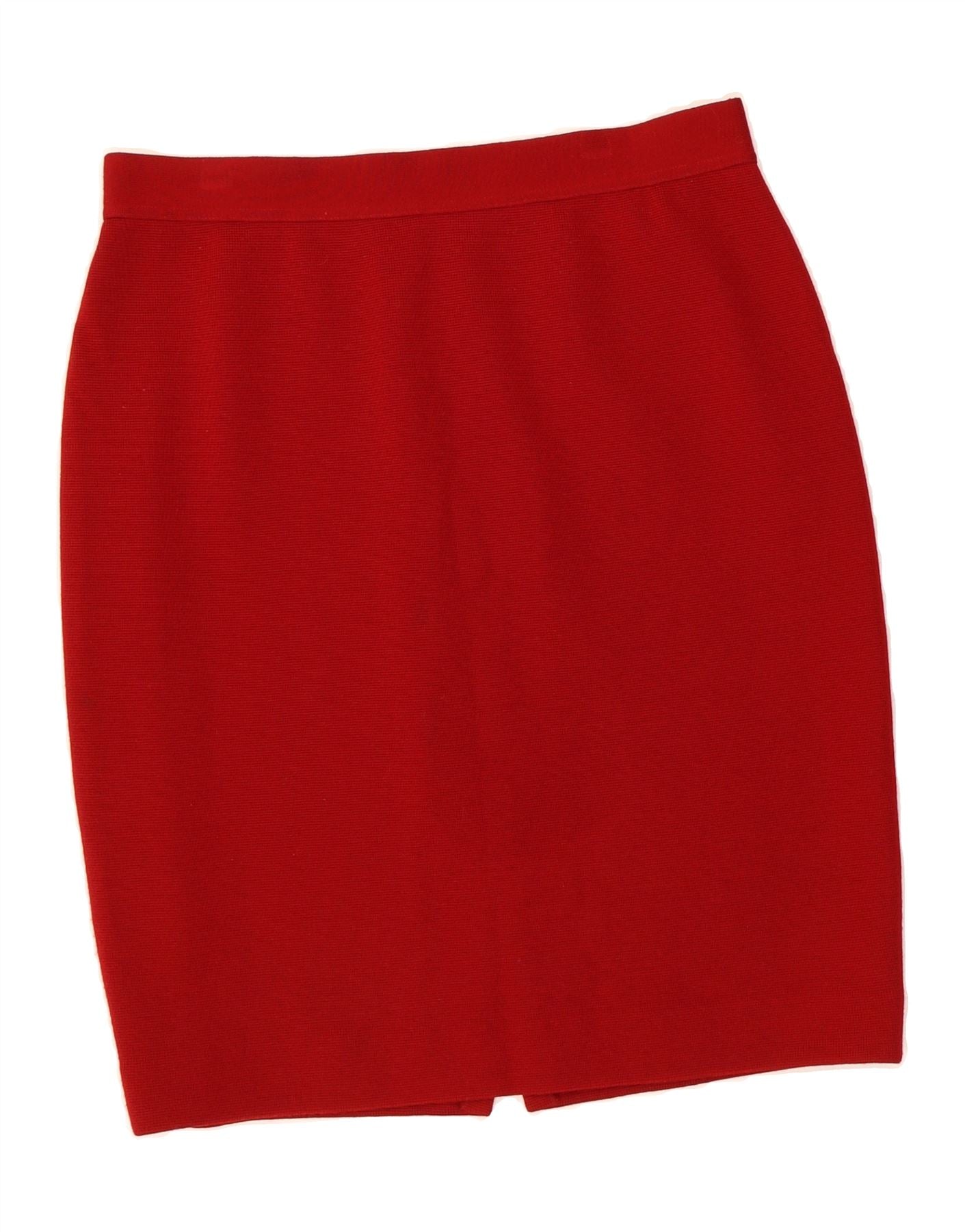 VINTAGE Womens Pencil Skirt W32 Large Red Wool Vintage Second