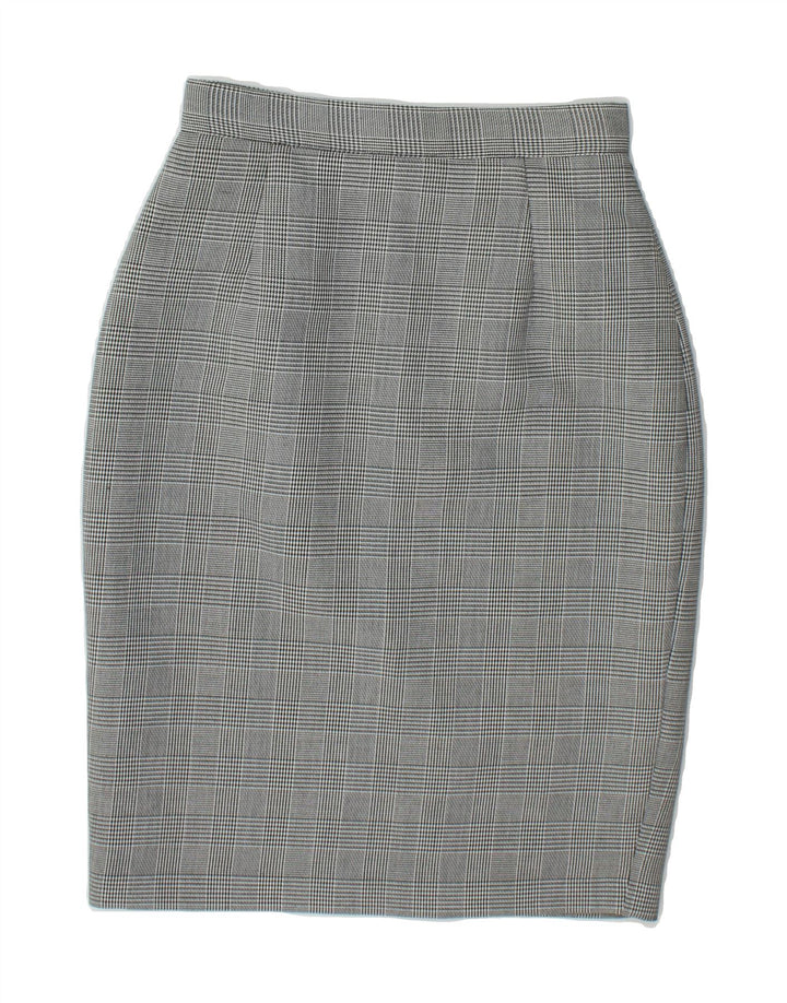 AFFINITY Womens Pencil Skirt UK 10 Small W24 Grey Check Vintage Affinity and Second-Hand Affinity from Messina Hembry 