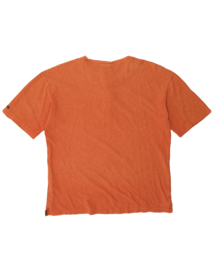 Columbia Mens Regular T-Shirt Top Medium Orange Cotton