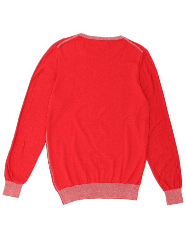 Gas Mens Crew Neck Jumper Sweater Medium Red Cotton