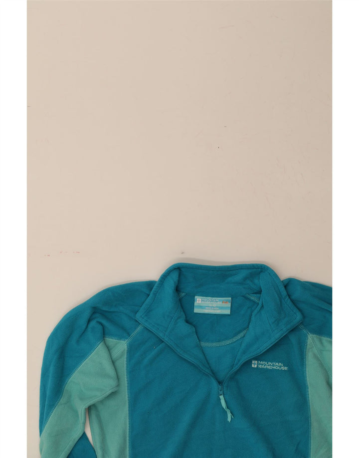 MOUNTAIN WAREHOUSE Boys Fleece Jumper 11-12 Years Blue Colourblock Vintage Mountain Warehouse and Second-Hand Mountain Warehouse from Messina Hembry 
