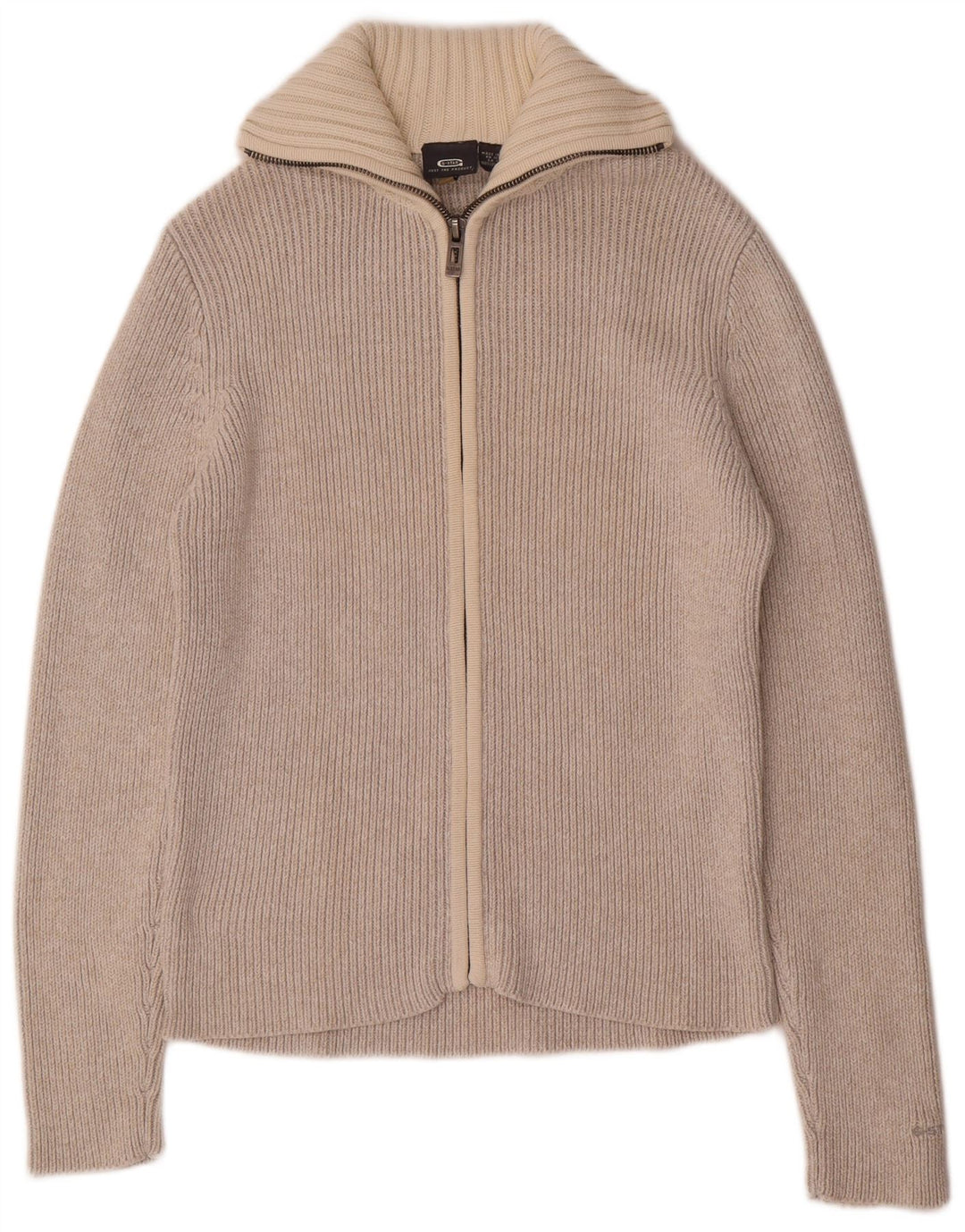 G-Star Mens Graphic Cardigan Sweater Medium Beige Cotton