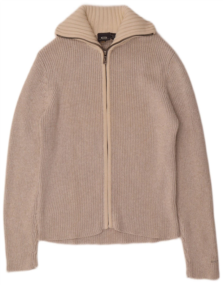G-Star Mens Graphic Cardigan Sweater Medium Beige Cotton