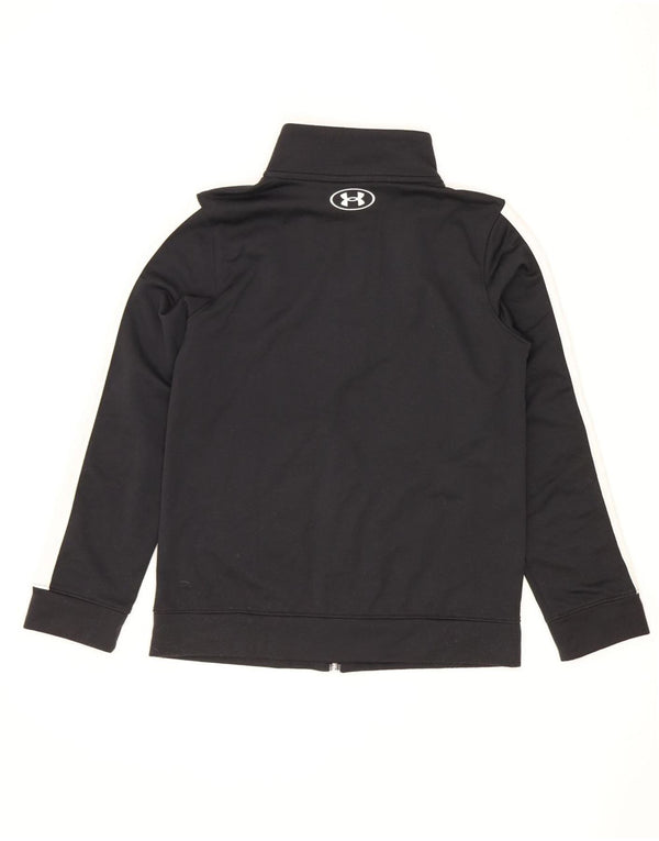 Under Armour Boys Tracksuit Top Jacket 9-10 Years Medium Black Colourblock