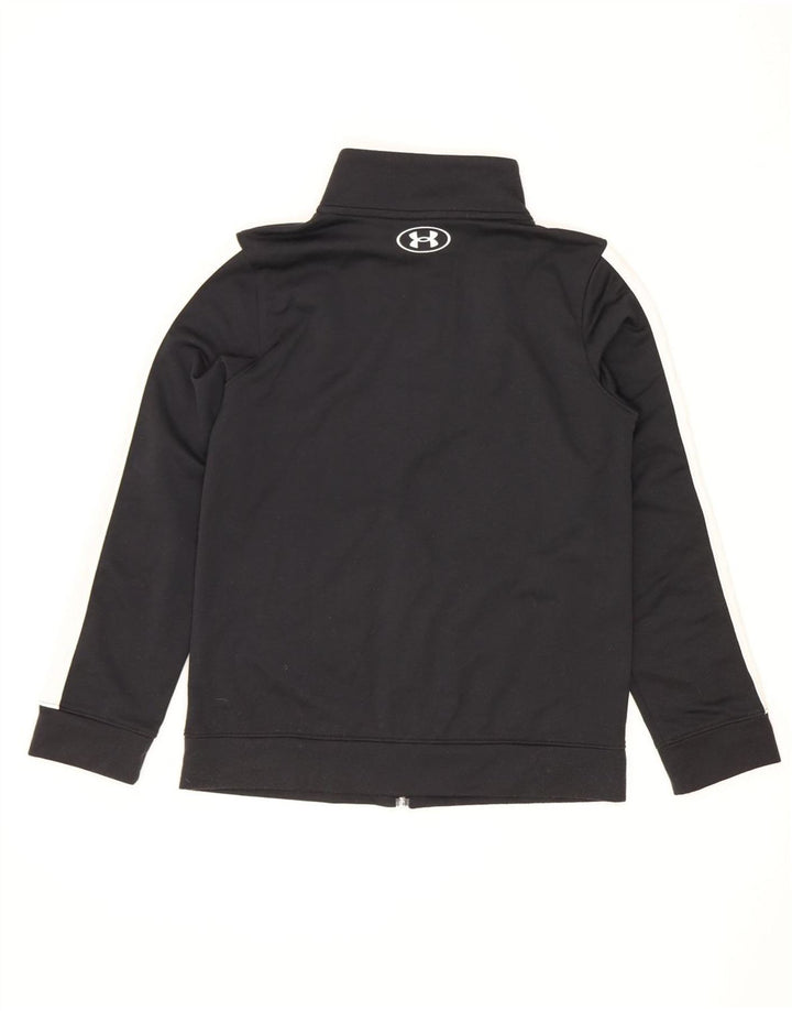 Under Armour Boys Tracksuit Top Jacket 9-10 Years Medium Black Colourblock