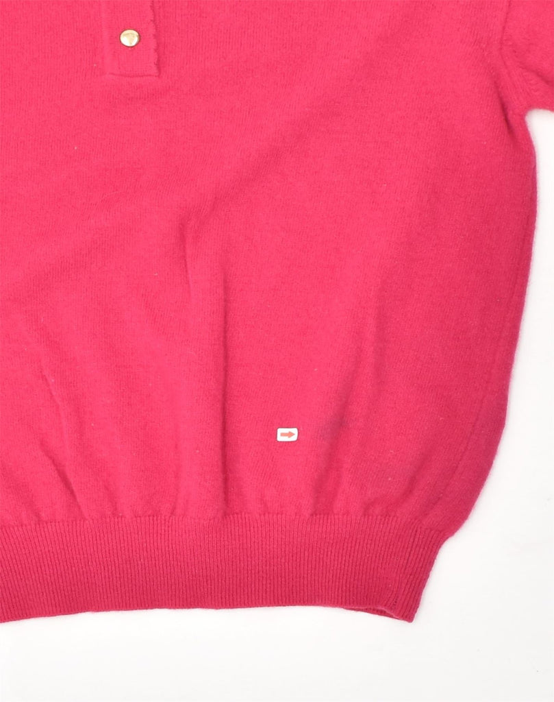 VINTAGE Womens Polo Neck Jumper Sweater UK 14 Large Pink | Vintage | Thrift | Second-Hand | Used Clothing | Messina Hembry 