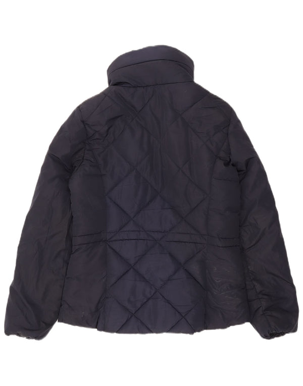 Marks & Spencer Womens Quilted Padded Jacket UK 10 Small Navy Blue