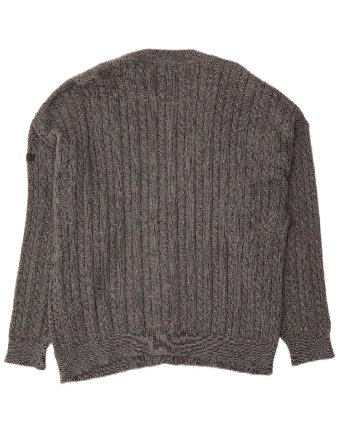 Vintage Mens Cardigan Sweater XL Grey
