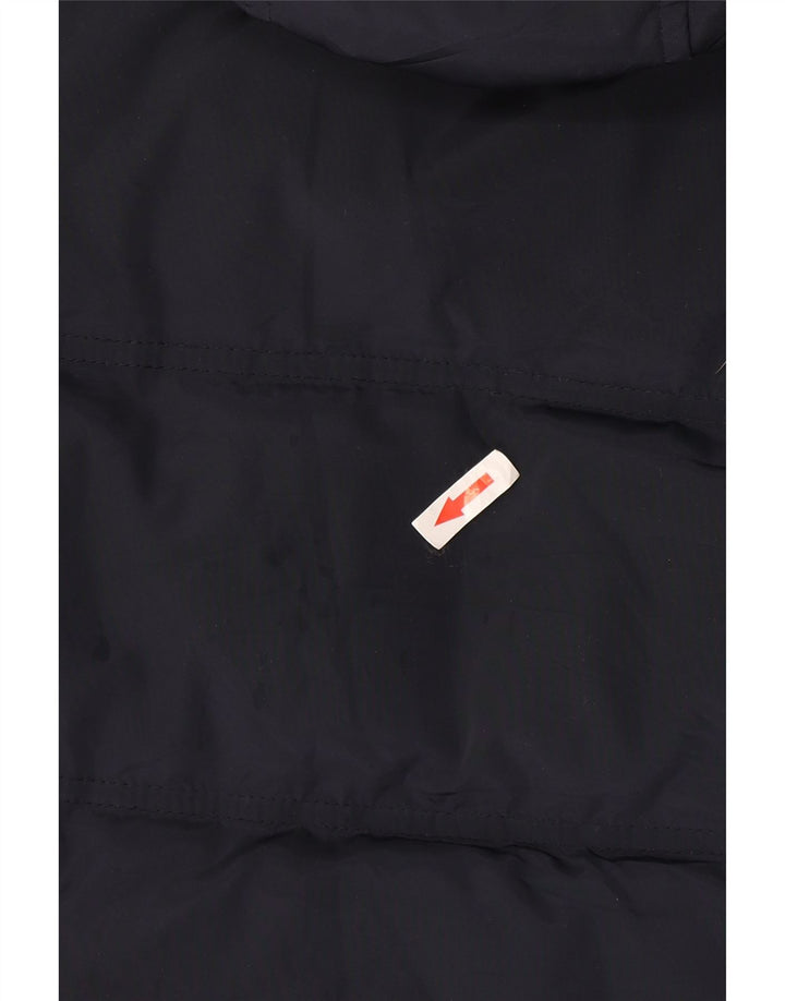 Woolrich Womens Penn-Rich Hooded Padded Jacket UK 10 Small Navy Blue
