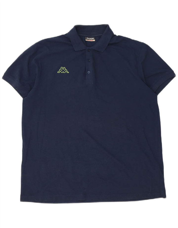 Kappa Mens Polo Shirt 2XL Navy Blue Cotton