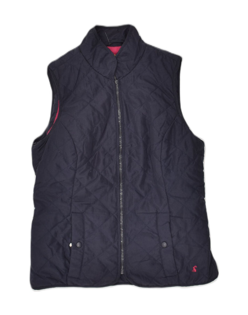 JOULES Womens Quilted Gilet UK 10 Small Navy Blue Polyester | Vintage Joules | Thrift | Second-Hand Joules | Used Clothing | Messina Hembry 