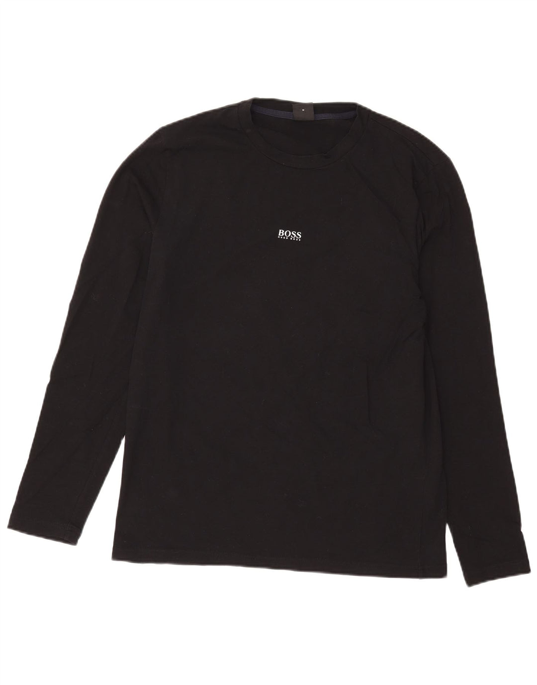 Hugo Boss Mens Top Long Sleeve Medium Black Cotton