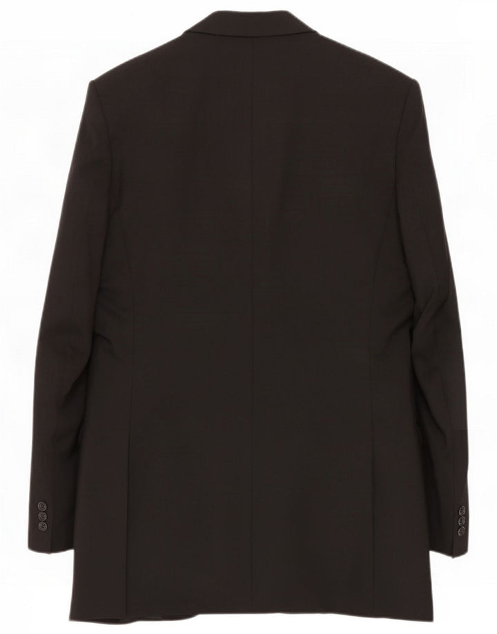 Marks & Spencer Mens 3 Button Blazer Jacket UK 38 Medium Black Polyester
