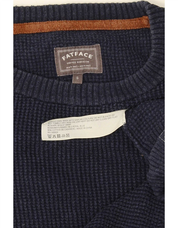 Fat Face Mens Crew Neck Jumper Sweater Small Navy Blue Cotton