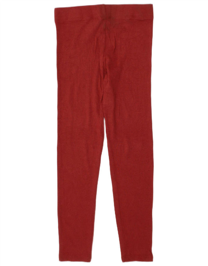 MARKS & SPENCER Girls Leggings 8-9 Years  Burgundy Cotton