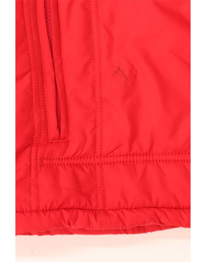 Sergio Tacchini Mens Hooded Padded Jacket UK 38 Medium Red Polyester