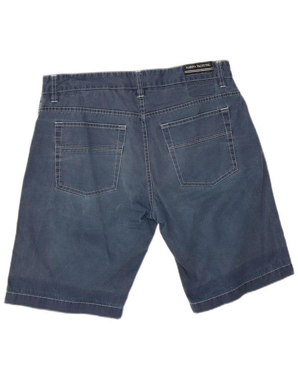 Marina Yachting Mens Denim Shorts W34 Large Blue Cotton