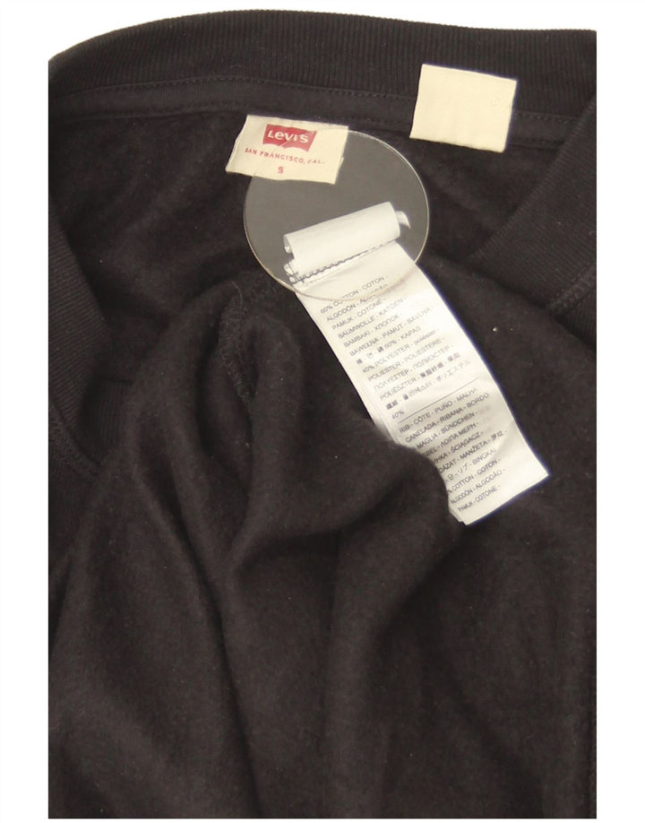 Levi's Womens Oversized Sweatshirt Jumper UK 10 Small Black Cotton