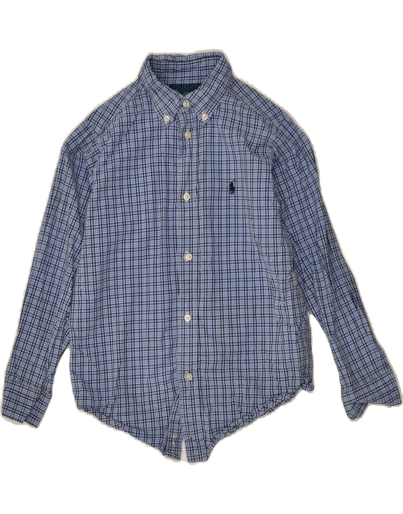 RALPH LAUREN Boys Shirt 6-7 Years Blue Check Cotton | Vintage Ralph Lauren | Thrift | Second-Hand Ralph Lauren | Used Clothing | Messina Hembry 