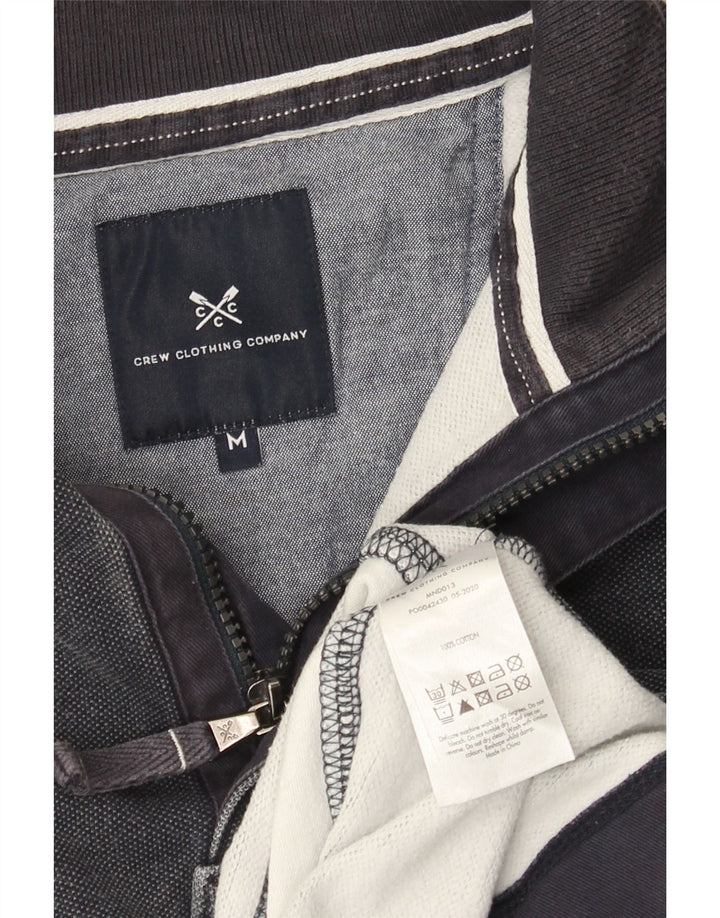 Crew Clothing Mens Zip Neck Sweatshirt Jumper Medium Navy Blue Striped