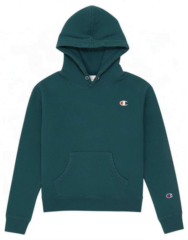Champion Mens Hoodie Jumper Small Green Cotton