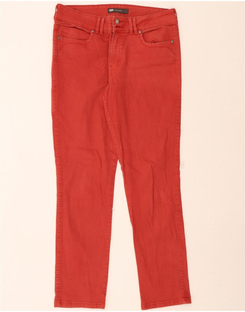 LEVI'S Womens Mid Rise Skinny Jeans US 12 Large W34 L32 Red Cotton Vintage Levi's and Second-Hand Levi's from Messina Hembry 