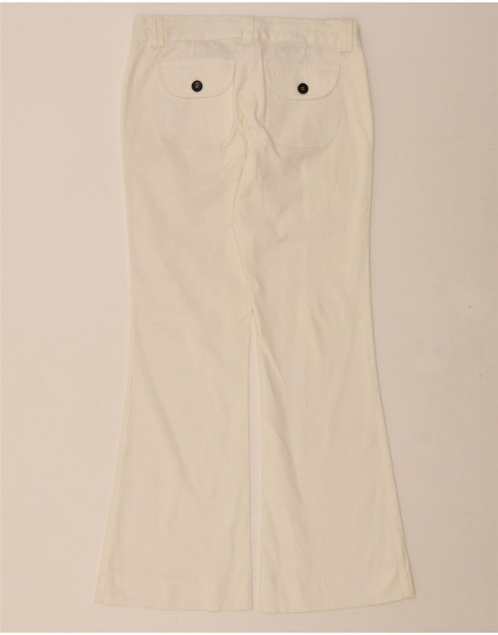 MASSIMO DUTTI Womens Bootcut Casual Trousers EU 38 Small W28 L28 White Vintage Massimo Dutti and Second-Hand Massimo Dutti from Messina Hembry 