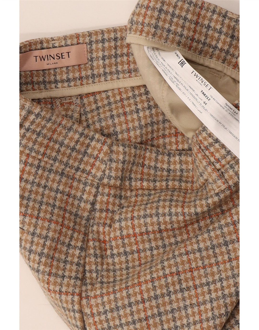 Twinset Womens Milano Cropped Trousers IT 44 Medium W30 L23 Beige