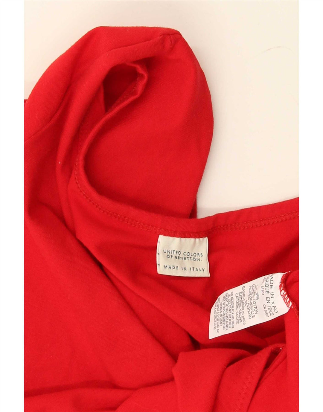 Benetton Womens Bodysuit UK 8 Small Red