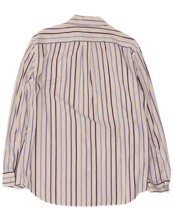 Harmont & Blaine Mens Shirt XL White Pinstripe Cotton