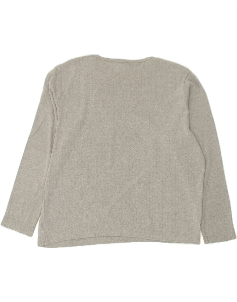 EDDIE BAUER Womens Top Long Sleeve UK 18 XL Grey Cotton | Vintage Eddie Bauer | Thrift | Second-Hand Eddie Bauer | Used Clothing | Messina Hembry 