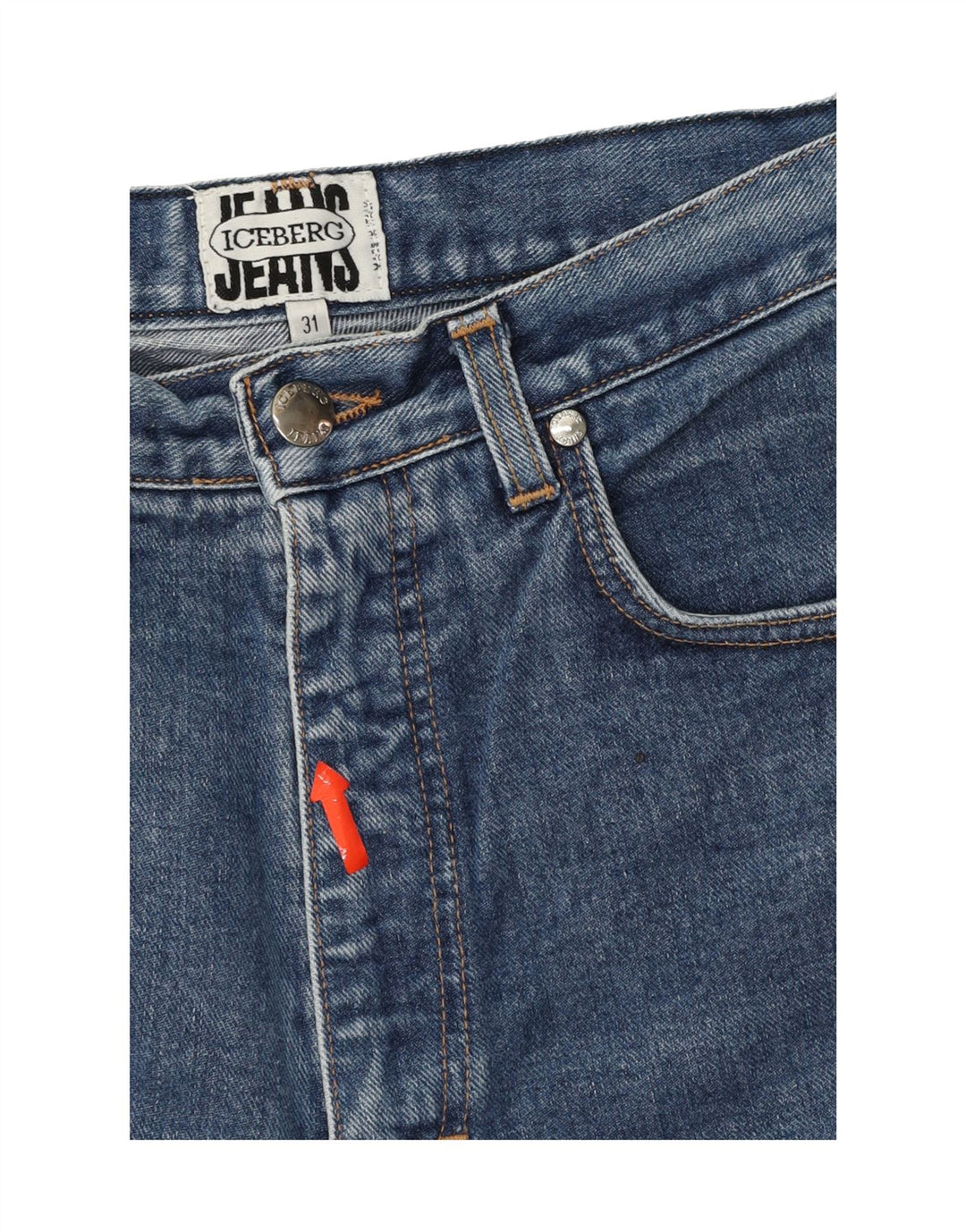 ICEBERG Mens Slim Jeans W31 L32 Blue Cotton Vintage Iceberg and Second-Hand Iceberg from Messina Hembry 
