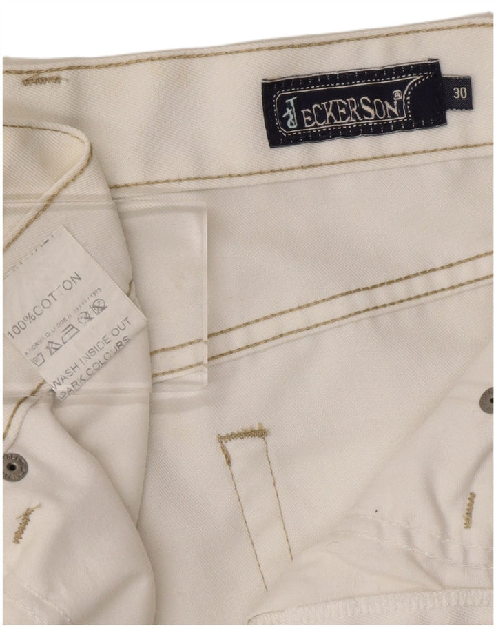 JECKERSON Womens Straight Jeans W30 L32 White Cotton